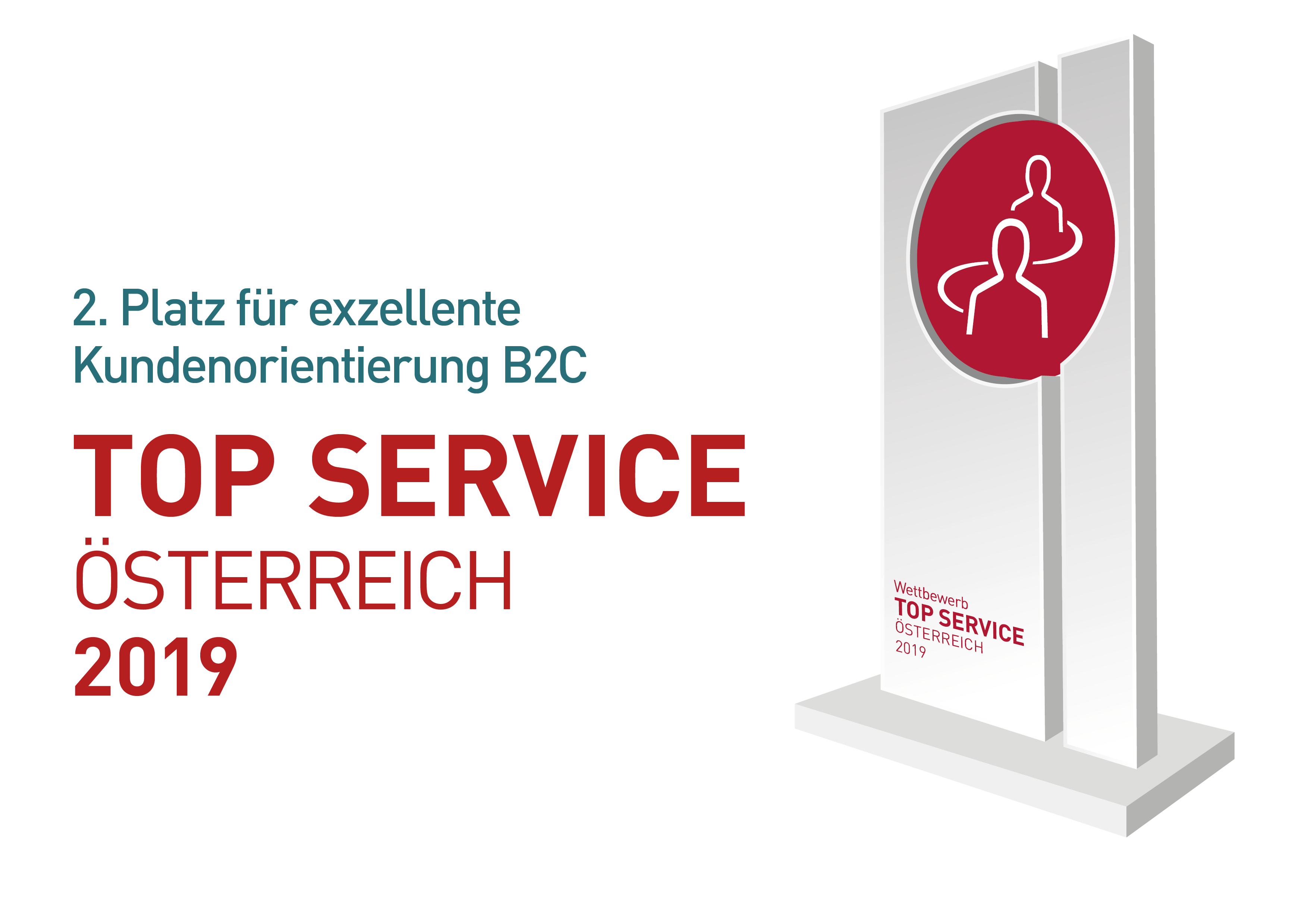 Auszeichnung 2.Platz bei Top Service Österreich 2019